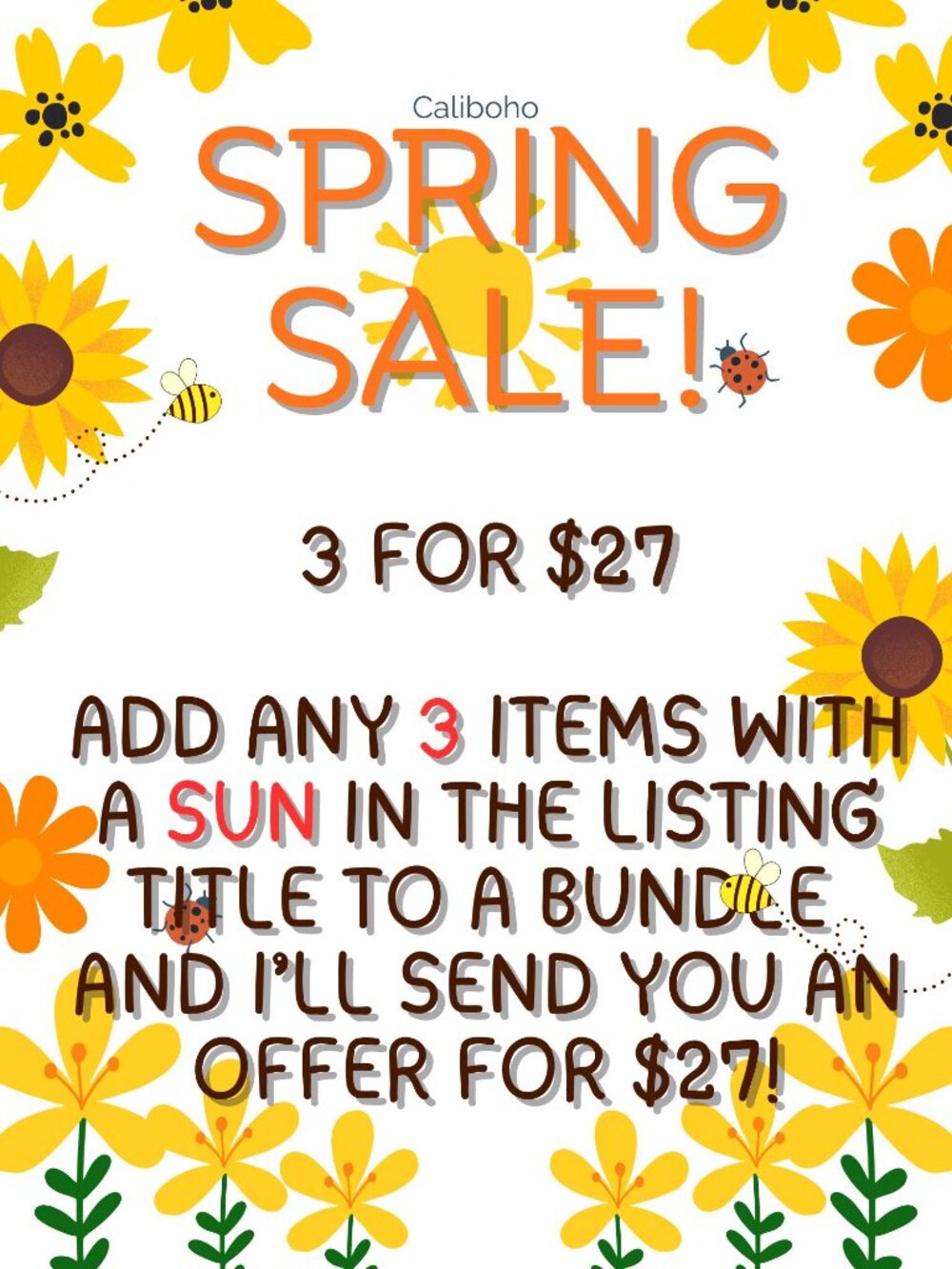 🌞 SALE! 3 FOR $27 🌞